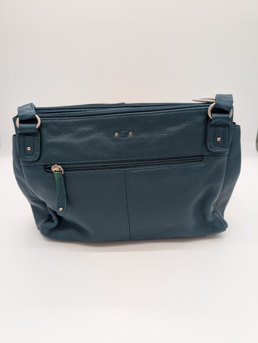 Stone Mountain Genuine Leather Shoulder Bag Purse Multiple Pockets Y2K - Picture 4 of 12